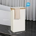 thumbnail image 2 of Slim Laundry Basket with Lid, Narrow Hamper with Removable Bag, 75L Beige Laundry Basket for Bathroom & Bedroom, 2 of 5