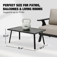 thumbnail image 4 of EAGLE PEAK Metal Patio Coffee Table, Rectangle Accent Table, Weather-Resistant Modern Outdoor Furniture, Black, 4 of 9