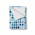thumbnail image 2 of Blue Soft Flannel Fleece Blanket, Retro Hand Drawn Circles Rounds Color Cells Painted Bubble Like Grungy Style Tile, Cozy Plush for Indoor and Outdoor Use, 60" x 80", Blue Pale Blue, by Ambesonne, 2 of 6