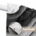 thumbnail image 2 of Black Grey Ombre Kitchen Window Curtains, Swag Curtains Valance for Bedroom Living Room Bathroom, Moire Modern Aesthetics Geometric Abstract Rod Pocket Window Curtain Block Drapes 2 Panels 36"x45", 2 of 9