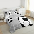 thumbnail image 3 of Manfei Sport Soccer 2pcs Bedding Comforter Set for Female Men Teens,Boys Football Print Twin Comforter Sets,Ball Gamer Breathable Bedding Set,Luxury Bedroom Decor,Reversible, 3 of 8