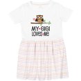 thumbnail image 3 of Inktastic My Gigi Loves Me Girl Owl Girls Toddler Dress, 3 of 5