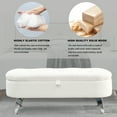 thumbnail image 4 of KOSSMAI Banc de Rangement Capitonné avec Pieds en Métal pour Salon Chambre Bureau Entrée Blanc, 4 of 6