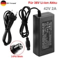 thumbnail image 1 of Cargador de fuente de alimentación de 42 V 2 A para patinete de equilibrio, aerotabla, bicicleta eléctrica, adaptador DE, 1 of 5