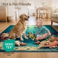 thumbnail image 4 of ODIKA 6'x9' Ultra-Soft Area Rug, Sea Turtle Ocean Animal Design With Nautical Coral Reef Border None Washable, Bare feet friendly, Silk-Touch for Guest Room, Bedroom, 4 of 7