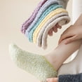 thumbnail image 6 of Womens Fuzzy Socks Cozy Fluffy Winter Warm Slipper Socks Microfiber Soft Home Sleeping Socks with Non Slip Grips Size 5-9, 6 of 10