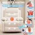 thumbnail image 4 of Ourlova Swivel Rocker Recliner Chair with Massage and Heat Oversized Reclining Sofa with 360° Swivel Side, 4 of 7