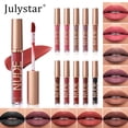 thumbnail image 2 of Julystar Nude Matte Liquid Lipstick, Dark Cherry Red Waterproof Long Lasting Lip Gloss, Non-Stick Cup High Pigment Velvet Lip Makeup, 2 of 10