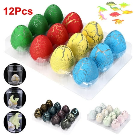 Meigar 12Pcs Big Magic Hatching Dinosaur Toys Hatch and Grow Dinosaur Eggs that Hatch in Water for Kids Children Toy Gift Party (Best Way To Hatch Eggs)