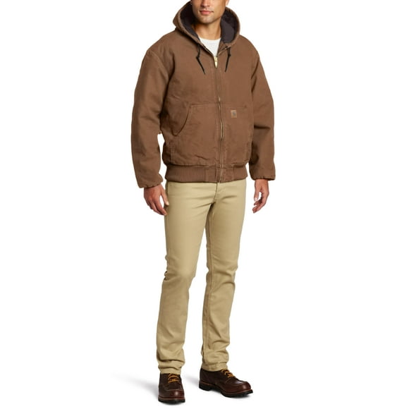 Carhartt Men's Big & Tall Quilted Flannel-Lined Sandstone Active Jacket J130