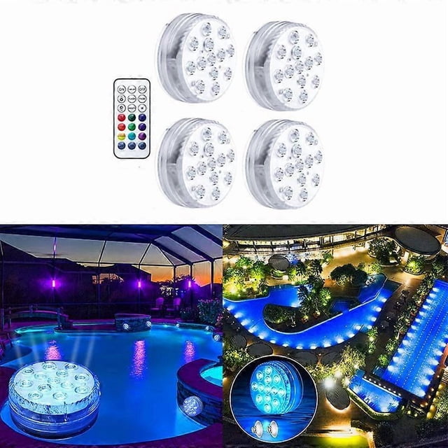 13 LED RGB Submersible Light With Magnet And Suction Cup Swimming Pool Light Underwater Led Light Night For Pond