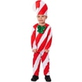 thumbnail image 1 of Disfraz de bastón de caramelo para niños, caja de regalo, traje de cosplay navideño para niños, conjunto completo con pantalones y sombrero, 1 of 7