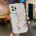 thumbnail image 3 of Compatible with iPhone 12 Pro Case, Cute Bear Camera Protector Clear Flowers Girls Women Case for iPhone 12 Pro, 3 of 8