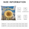 thumbnail image 5 of Chilfamy Sunflower Modern Farmhouse Rustic Decorative Square Pillow Case with Zipper Home Decor 24x24in, 5 of 5