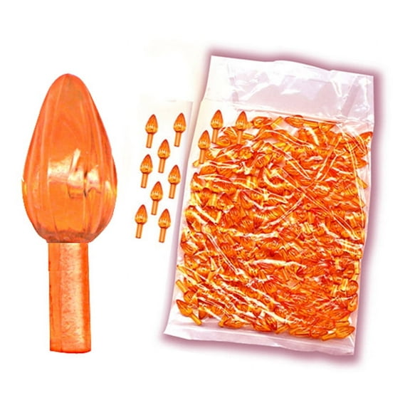 National Artcraft Orange Plastic Ornaments For Decorating Ceramic Christmas Trees and Other Crafts