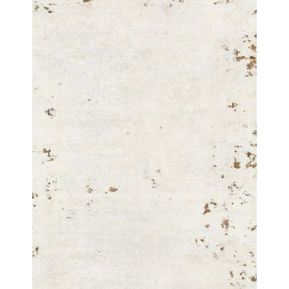 Ahgly Company Machine Washable Indoor Rectangle Abstract White Gold Area Rugs, 4' x 6'