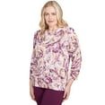 thumbnail image 3 of Alfred Dunner Womens Petite Shimmer Paisley Crew Neck Sweater, 3 of 4