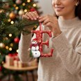 thumbnail image 3 of QISIWOLE 26 Letter Flat Snowman Christmas Ornaments, 3.5in Cute Flat Christmas Tree Letter Decoration, Personalized Hanging Pendant for Indoor DIY Hanging Xmas Ornament-E (1 PCS), 3 of 4