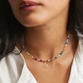 thumbnail image 3 of Turandoss Colorful Beaded Initial Choker Necklace for Women Girls Letter A-Z Cute Jewelry Trendy Personalized Birthday Wedding Gifts for Brides Maid Proposal Maid Of Honor, 3 of 10