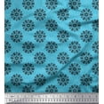 thumbnail image 1 of Soimoi Rayon Fabric Dot & Snowflake Artistic Printed Fabric 1 Yard 42 Inch Wide, 1 of 3