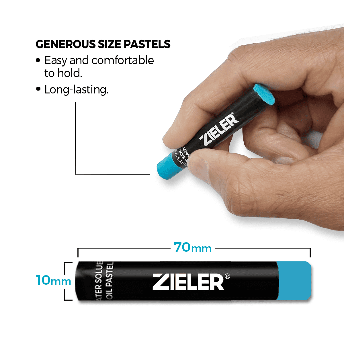 Zieler® 24 Artists Soft Water-soluble Oil Pastels