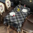 thumbnail image 2 of Gray Black Checkered Pattern Rectangle Tablecloth 60"x102",Waterproof Polyester Rectangle Table Cloth, Wipeable Spillproof Polyester Tablecloth for Dining, Camping, Indoor and Outdoor, 2 of 6