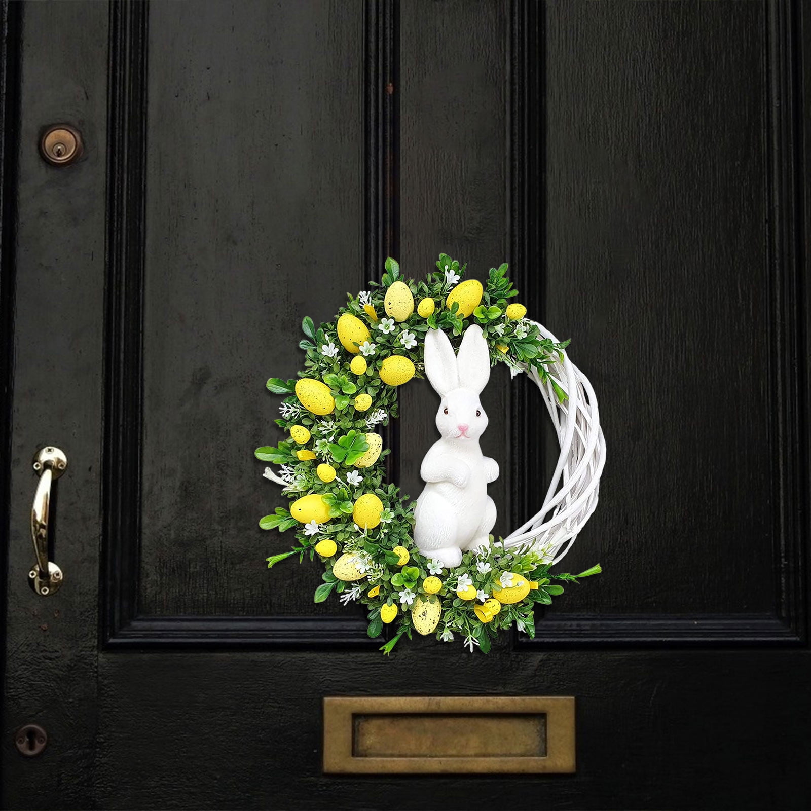 Couronne De Porte Pâques Avec 25 Oeufs - Guirlande Lapin DIY Décoration Printanière