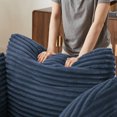 thumbnail image 4 of Oversized Chaise Lounge Chair Indoor,Upholstered Corduroy Sofa Bed with Throw Pillows and Armrests,No Assembly Required,Comfy Sleeper Sofa for Living Room/Dorm/Apartment,Blue, 4 of 6