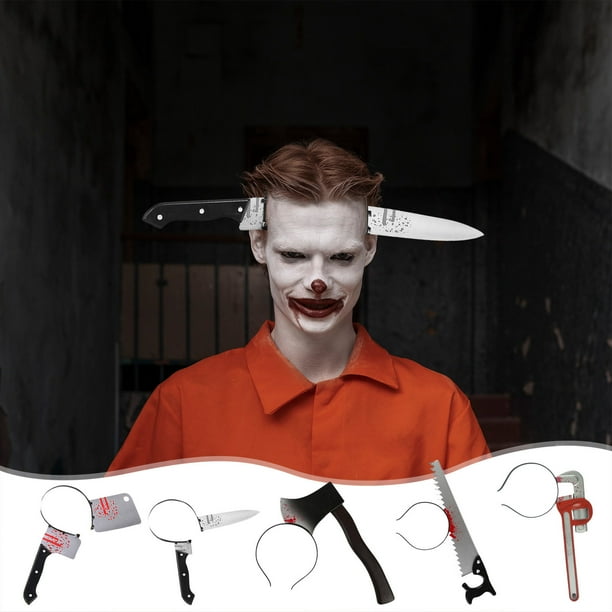 Xihbxyly Diadema de Terror para Halloween, Diseño Sangriento y Aterrador, Decoración de Fiesta Espeluznante, Accesorio de Disfraz Único, Ideal para Bromas de Halloween, Versátil para Cosplay, Juego d