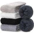 thumbnail image 5 of Mygeromon Womens Fuzzy Socks Cozy Super Soft Fluffy Slipper Socks for Warm Winter  5 Pairs, 5 of 8
