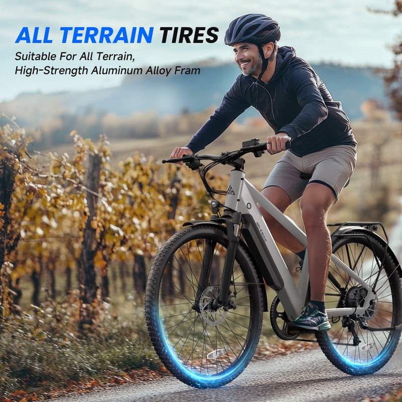 TST Electric Bike for Adults 26", Peak 750W Electric Bicycles, 25mph,  Long Range, 7-Speed, 7.8AH Battery, UL2849, APP Control