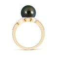 thumbnail image 2 of ANGARA Solitaire Tahitian Cultured Pearl Bypass Ring with Diamonds in 14K Yellow Gold for Women | June Birthstone, Birthday, Anniversary, Jewelry Gift for Women | Pearl Ring, 2 of 8
