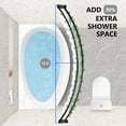 thumbnail image 5 of Utopia Alley Rustproof Wall Mounted Aluminum Double Curved Shower Curtain Rod, Screw Mount Rod, Stronger and More Secure Than Tension, Adjustable Double Shower Rod from 45" to 72", Expandable (Black), 5 of 11