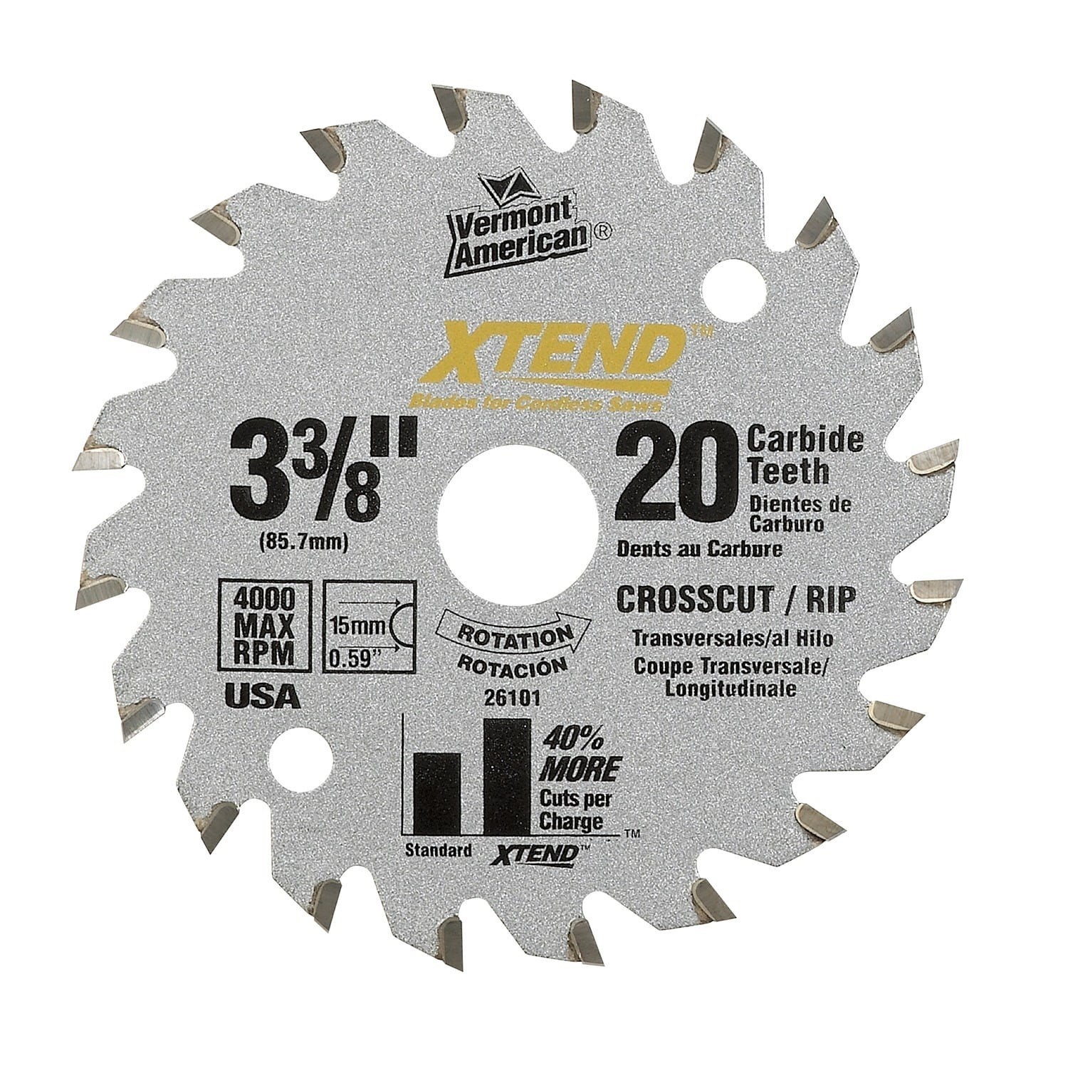 Vermont American 26153 XTEND Carbide Circular Saw Blades - image 2 of 2