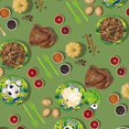 thumbnail image 5 of Suministros para fiestas de fútbol, ​​101 piezas Juegos de vajilla para fiestas de fútbol Incluye platos temáticos de fútbol Servilletas Tenedores Tazas y mantel para regalos de fiesta de fútbol, 5 of 5