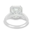 thumbnail image 6 of ESTE ORIGIN 2.5Ctw Radiant Cut Moissanite Halo Engagement Ring with Pavé Band in 10K White Gold for Women, 6 of 7