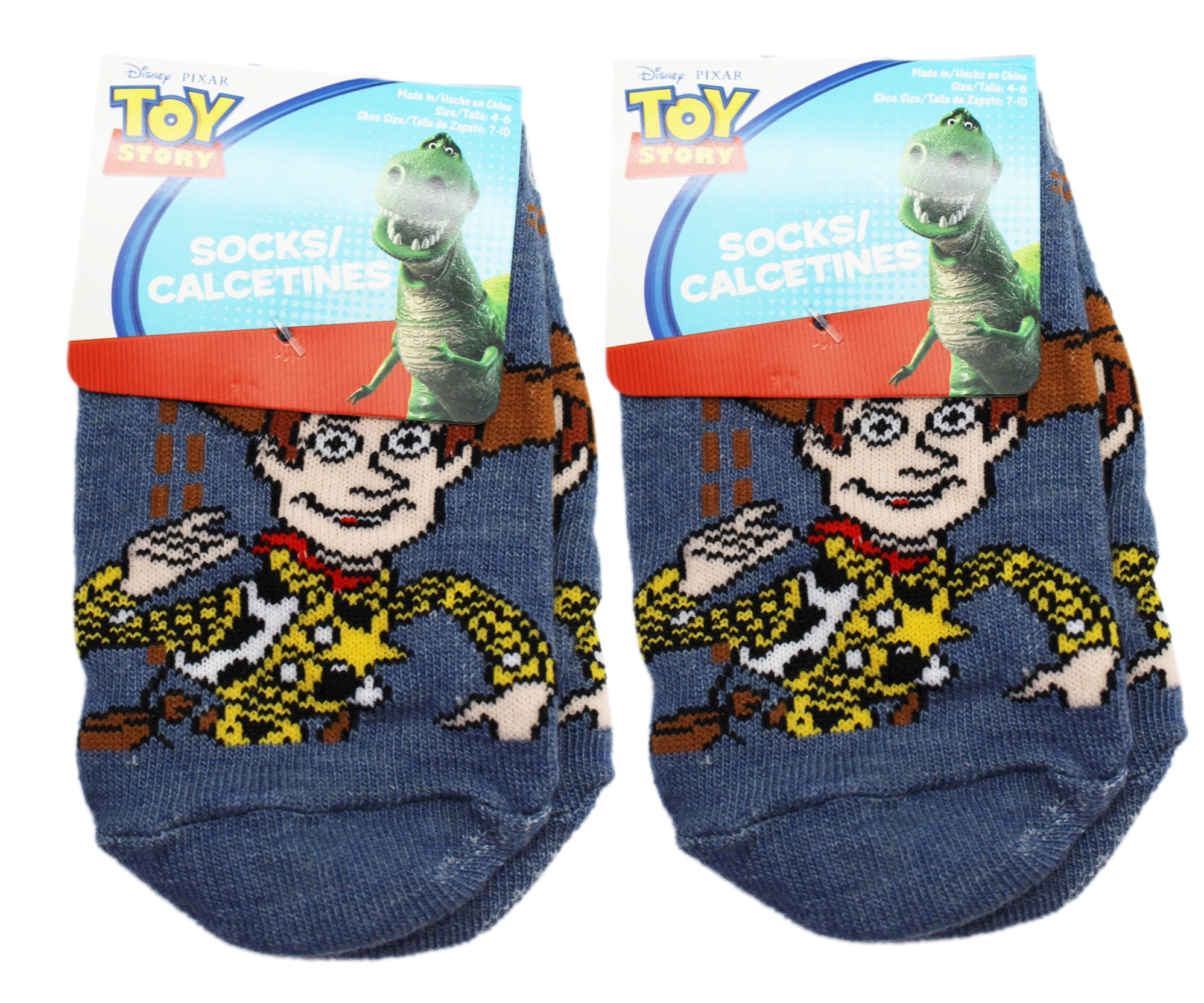 Disney Pixar's Toy Story Woody Charcoal Colored Kids Socks (2 Pairs