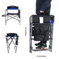 thumbnail image 5 of KingCamp Folding Portable Heavy Duty Camping Directors Chair with Side Table Pockets for Outdoor Beach Trip Lawn Picnic Tailgating Sports Backpacking Fishing, Oversize, Black/Royal Blue 2pack, 5 of 5