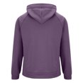 thumbnail image 4 of Timoontee Men's Workwear Hoodies Long Sleeve Quarter Zip Pullover Hooded Sweatshirts Casual Fall Winter Trendy Workwear Sweatshirts Solid Pockets Athletic Tops Purple XL, 4 of 5
