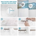 thumbnail image 3 of No Hook Shower Curtain with Built-in Rings - Marine Life Washable Waterproof Fabric Bathroom Curtains for Hotel,Rentals, 72 X 78 Inch Long , Turtle Octopus Whale Compass Starfish, 3 of 9