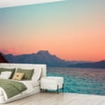 thumbnail image 2 of Peel and Stick Wallpaper Sunset By Sea Modern Art Wall Mural Decor Self Adhesive and Removable 69in x 98in, 2 of 8