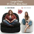 thumbnail image 4 of Korser Power Swivel Rocker Recliner Chair with USB Ports Chenille for Living Room,Black, 4 of 8
