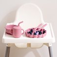 thumbnail image 2 of Mamaplan-juegos de platos de alimentación para bebé, vajilla de silicona con tazón de succión, platos de cena para niños, tazas Sippy, cuchara, 5 piezas, 2 of 5