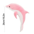 thumbnail image 3 of Cute Pink Dolphin Plush Pillow Toy Soft Stuffed Marine Animal Huggable Fluffy Material Oversized Cuddly Design Perfect For Kids Playtime Bedroom Decor Plush Toy, 3 of 6