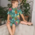 thumbnail image 4 of Balery Pineapple Conjunto de Pijama Infantil de Manga Corta con Estampado – Ropa de Dormir de Algodón Suave-3X-Large, 4 of 6