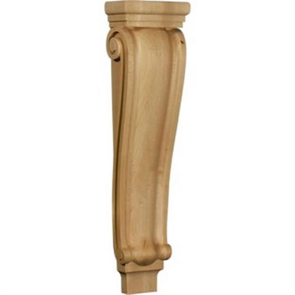 Ekena Millwork CORW06X03X22PTCH 6.25 in. W x 3 in. D x 22 in. H Large Traditional Pilaster Corbel- Cherry- Architectural Accent
