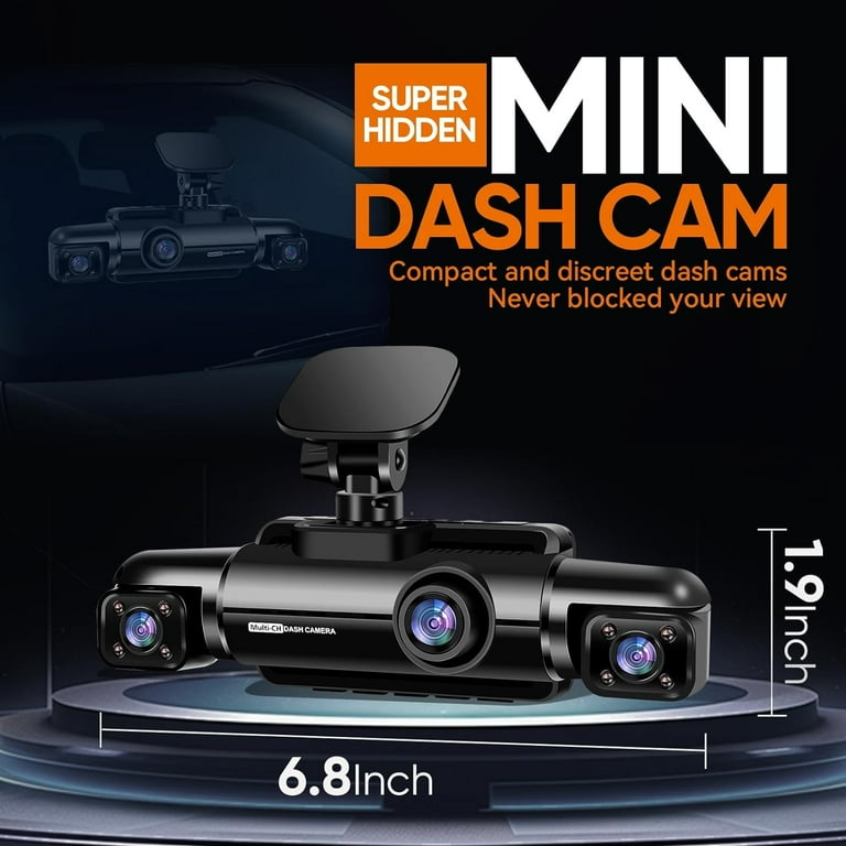 HUPEJOS GPS Dash Cam Front and Rear, 360° 4K Dash Camera with WiFi