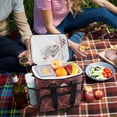 thumbnail image 5 of FORMRS Insulated Cooler Bag 24 Cans Capacity Soft Leakproof Lunch Box with Side Pockets, Circular Gold Pattern, 5 of 7