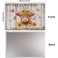 thumbnail image 2 of Highland Cow Metal Tin Sign 8x12in Vintage Flower Butterfly Painting Tin Signs Retro Sunflower Wall Poster Plaque for Home Farm Spaces Office Living Rooms Bedrooms Gift, 2 of 8