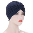 thumbnail image 4 of Women Turban Hat Twisted - Solid Color Chemo Beanie Hair Cover Wrap for Ladies, 4 of 6